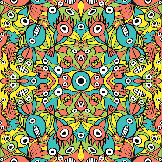 Alien monsters pattern design