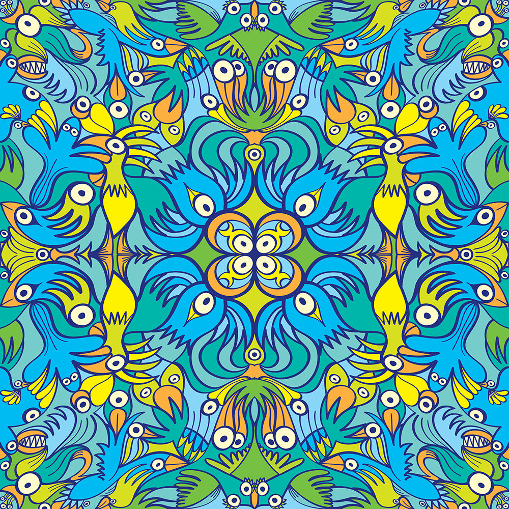 Exotic Birds Tropical Pattern: A Kaleidoscope of Exotic Plumage