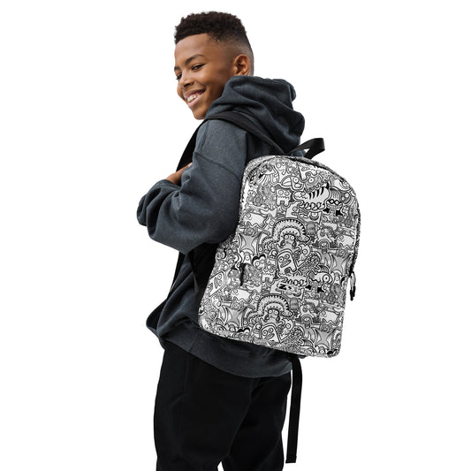 Fill your world with cool doodles Backpack. Overview