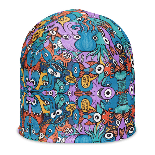 Wake up, time to take care of our sea All-Over Print Beanie. Product detail