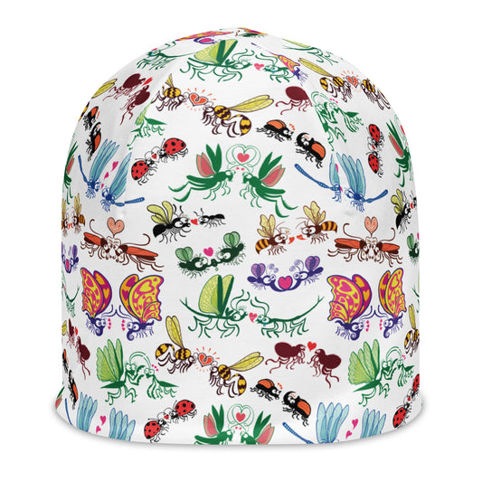 Cool insects madly in love All-Over Print Beanie. Product details
