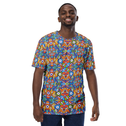 Kaleidoscope of Whimsy: A Vivid Dream in Design - Men's t-shirt. Front view