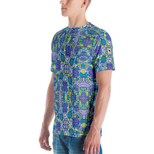 Once upon a time in an ocean full of life Men's t-shirt. Side view