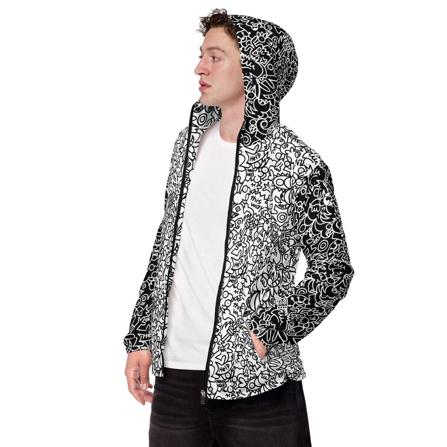 The Playful Power of Great Doodles for Bold People - Men’s windbreaker. Lifestyle