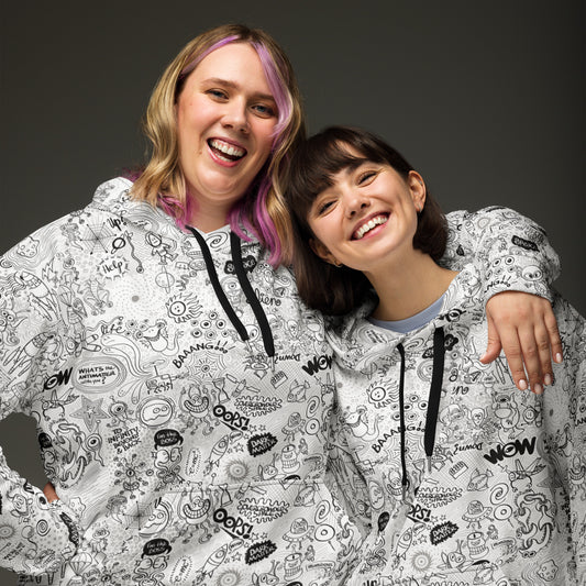 Celebrating the most comprehensive Doodle art of the universe Unisex Hoodie. Lifestyle