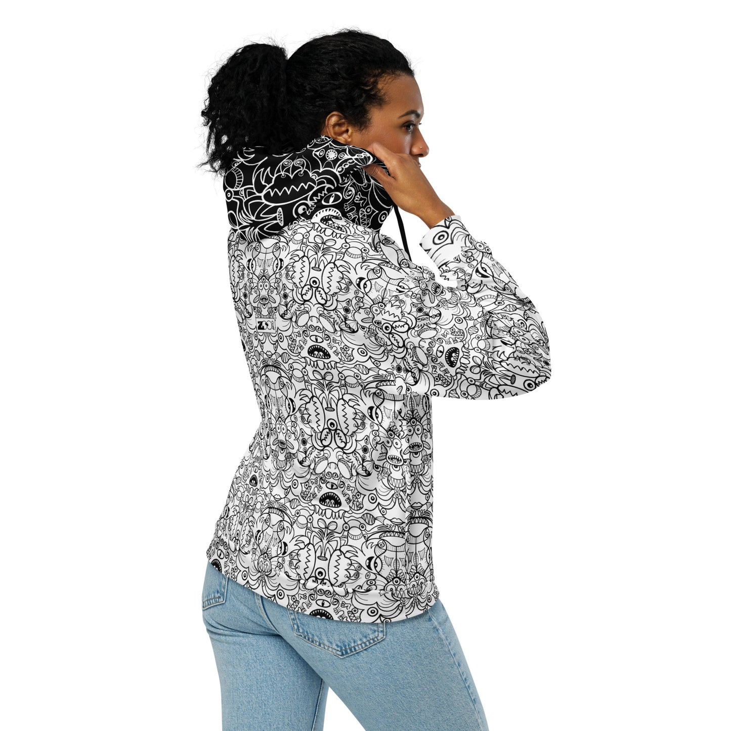The powerful dark side of the Doodle world - Unisex zip hoodie