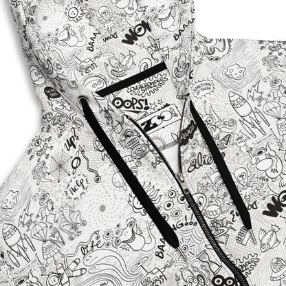Celebrating the most Comprehensive Doodle Art of the Universe - Unisex zip hoodie. Product details