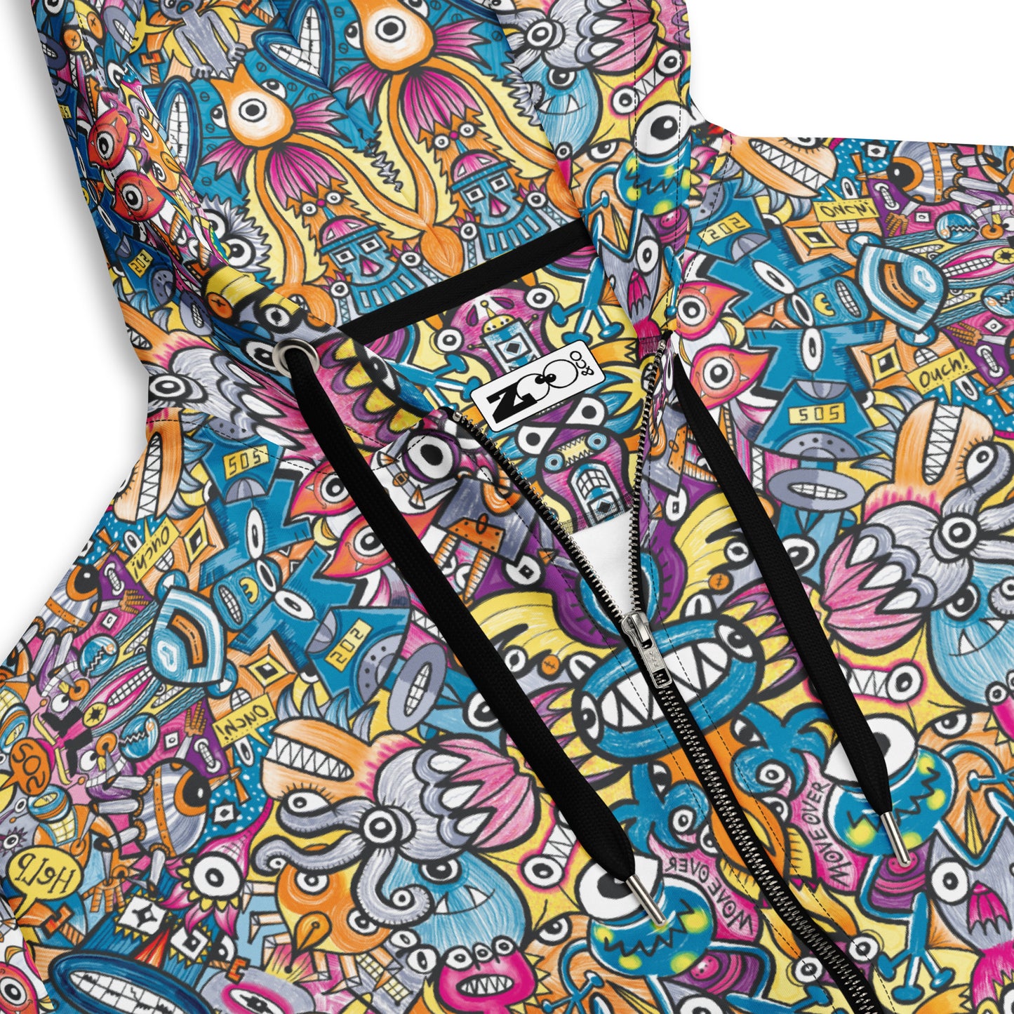 Monsters versus robots ultimate battle - Unisex zip hoodie. Product details