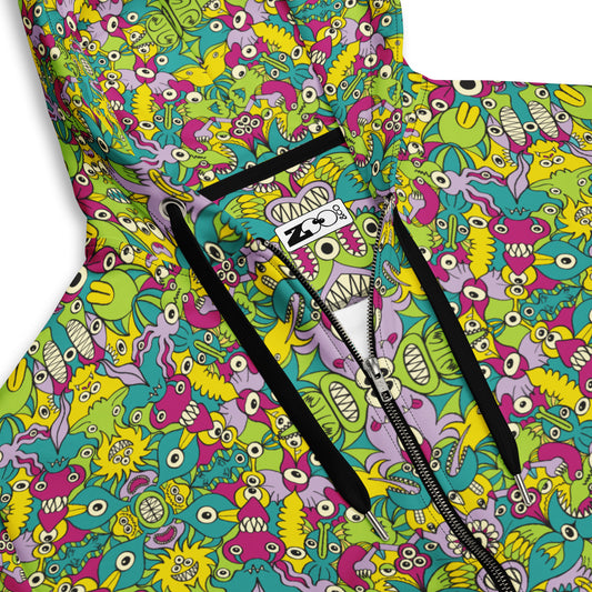 It's life but not as we know it pattern design - Unisex zip hoodie. Product details