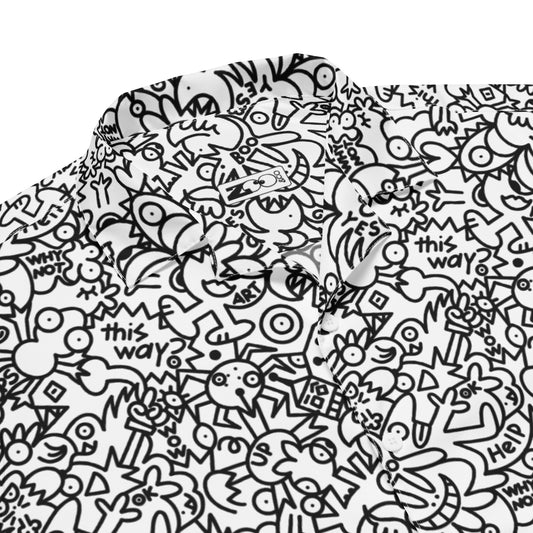 The Playful Power of Great Doodles for Bold People - Unisex button shirt. Product details