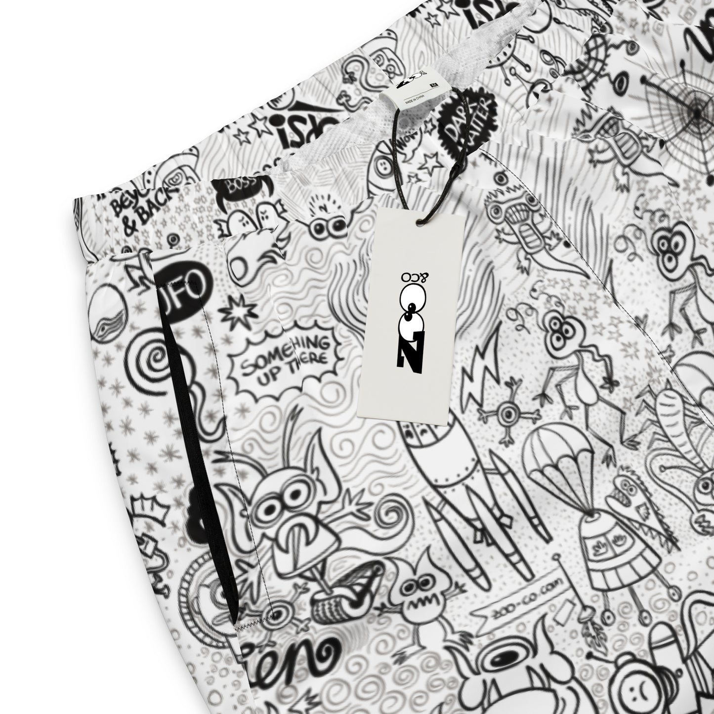 Celebrating the most comprehensive Doodle art of the universe - Unisex track pants. Product details