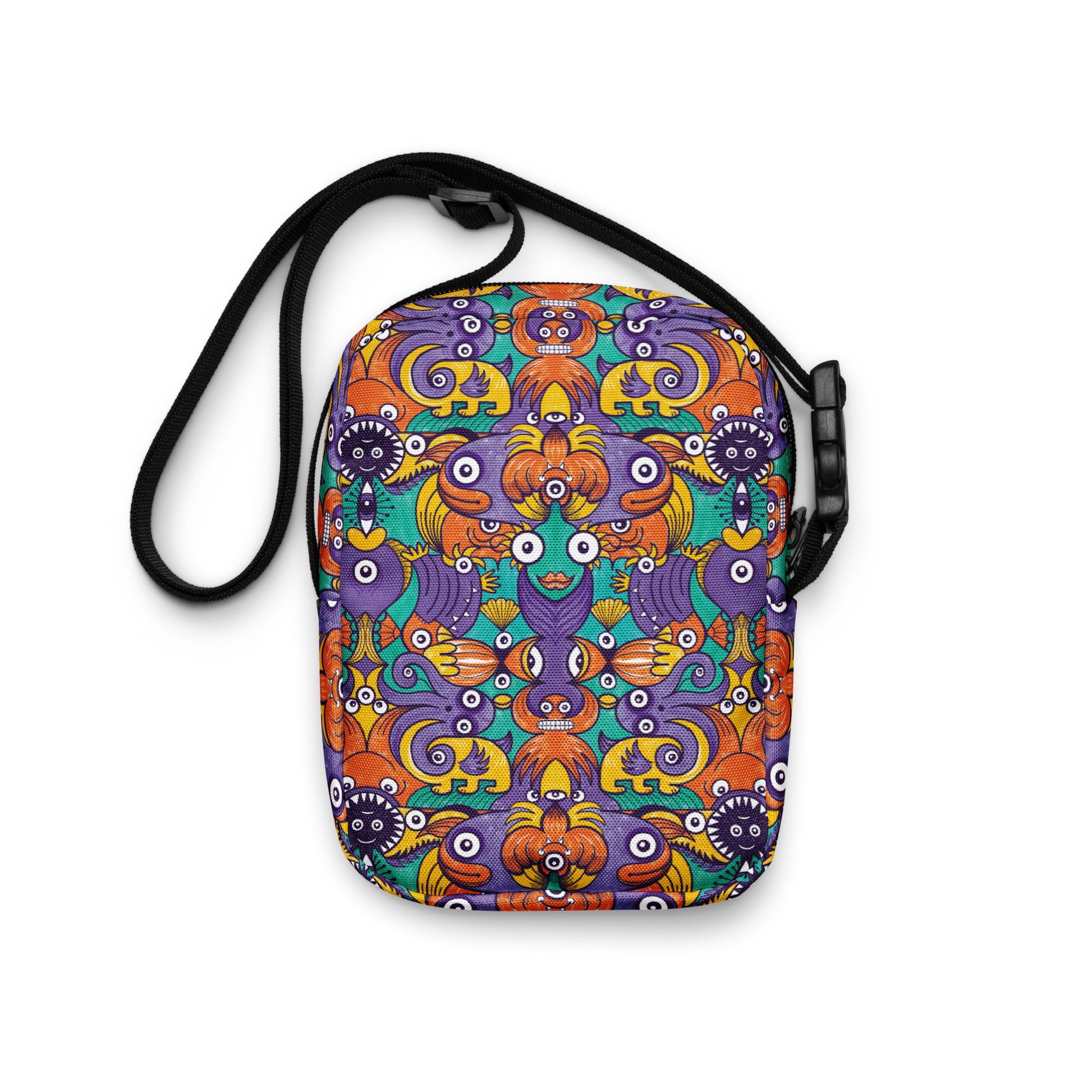 Dive into Whimsical Waters: An Undersea Odyssey - Utility crossbody bag. Back view