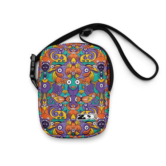 Dive into Whimsical Waters: An Undersea Odyssey - Utility crossbody bag. Front view