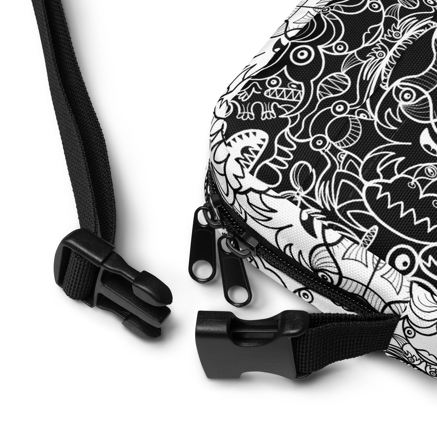 The powerful dark side of the Doodle world - Utility crossbody bag. Product details