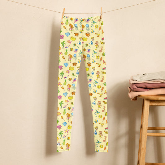 Enjoy happy summer pattern design Youth Leggings. Lifestyle
