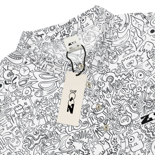 Impossible to Stop Doodling Men’s Slim Fit Polo. Product details
