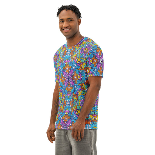 Ultimate Sea Beasts Cast from the Deep Ocean Men's cotton t-shirt, lifestyle side view