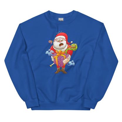 Creepy Christmas gift for Santa - Unisex Sweatshirt. Royal blue. Front view