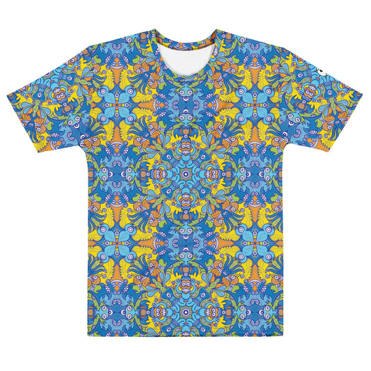 Wise Monkeys, Chaos to Mandala – Men’s Cotton All-over print T-Shirt. Front view