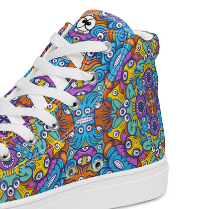 The ultimate sea beasts cast from the deep end of the ocean - Women’s high top canvas shoes. Product details