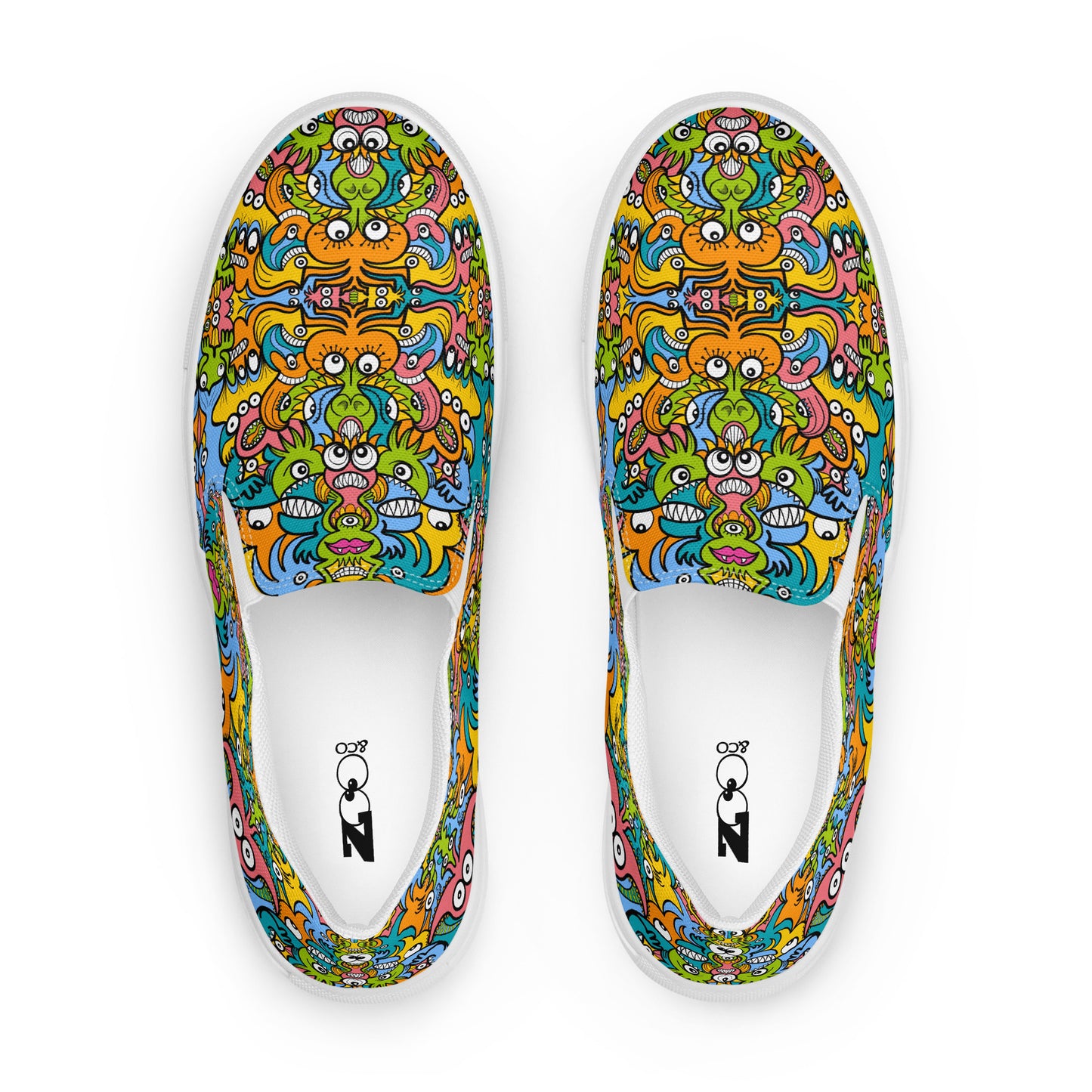 Enchantimals Fantasy Doodle Edition - Women’s slip-on canvas shoes. Top view