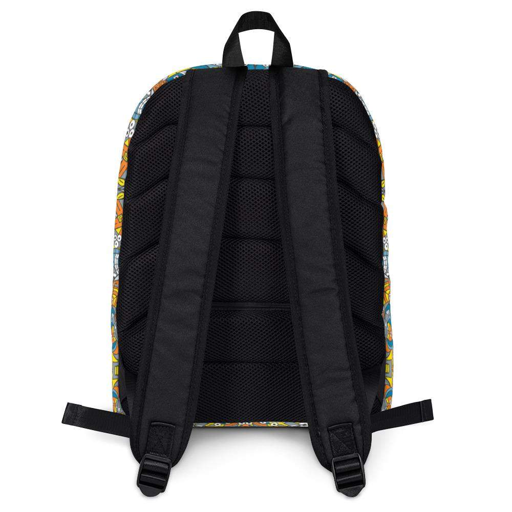 Retro robots doodle art Backpack-Backpacks