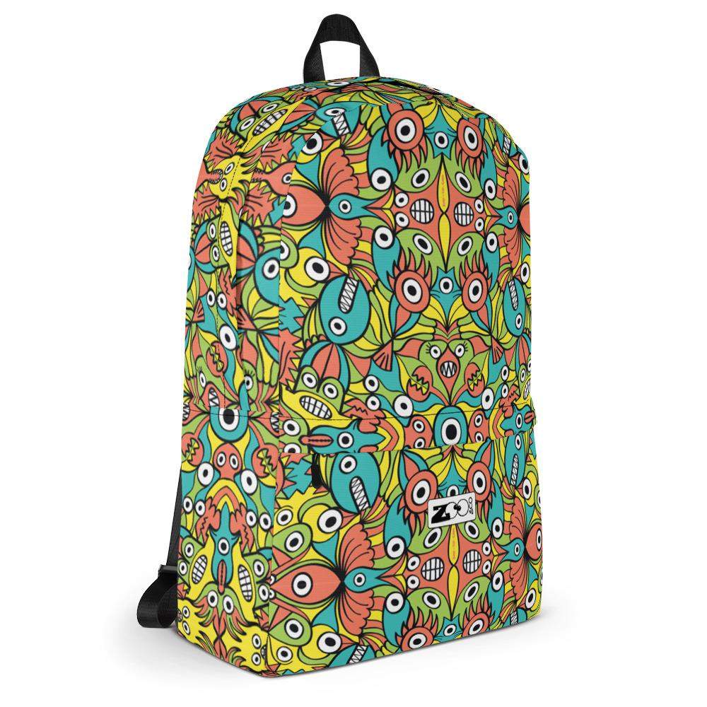 Alien monsters pattern design Backpack-Backpacks