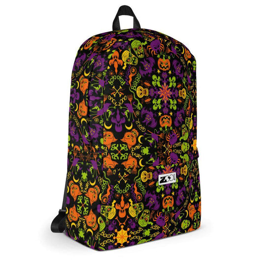All Halloween stars in a creepy pattern design Backpack-Backpacks