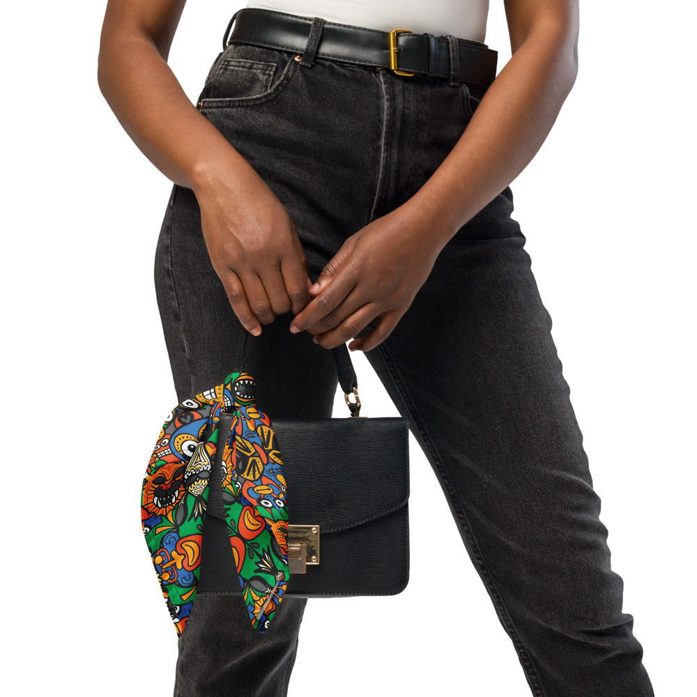 Fantastic African masks festival All-over print bandana. Bandanas are the ultimate accessory