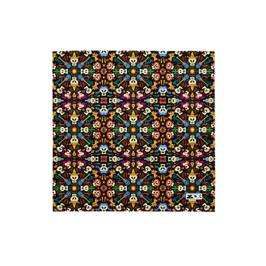 Day of the dead Mexican holiday All-over print bandana. Small size