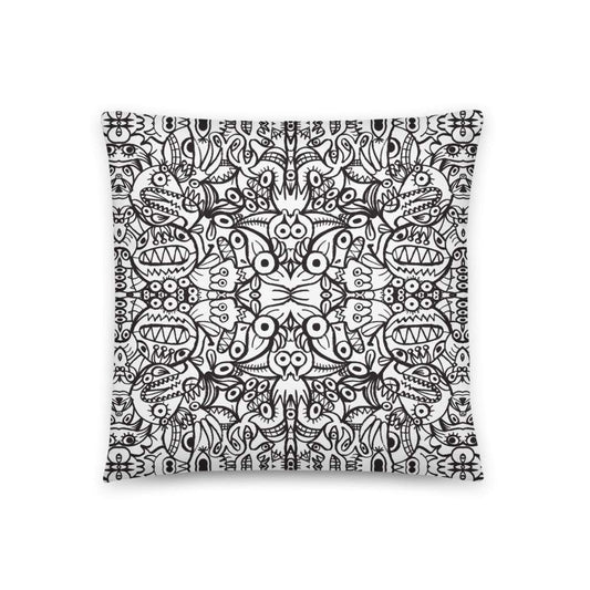 Brush style doodle critters Basic Pillow-Basic pillows