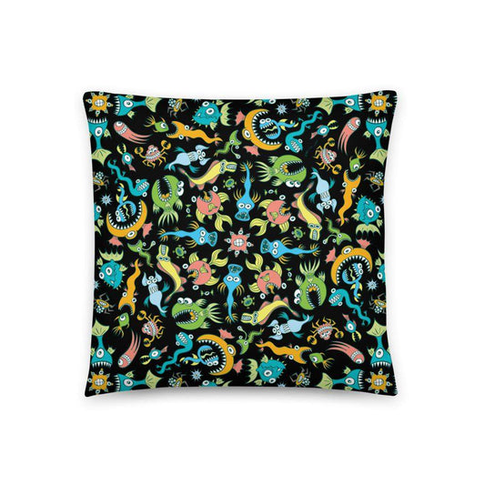 Sea creatures pattern design Basic Pillow-Basic pillows