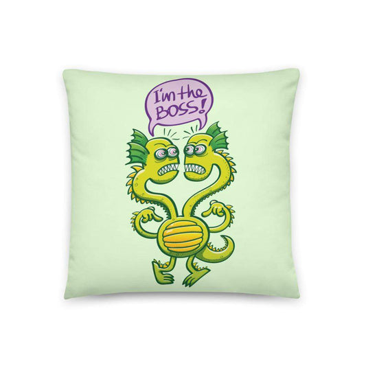 Two-headed bossy monster Basic Pillow-Basic pillows