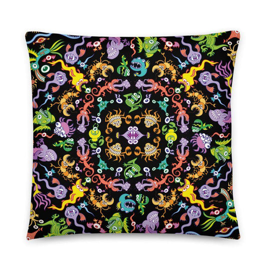Ocean critters pattern mandala Basic Pillow-Basic pillows