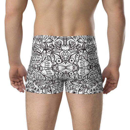 Brush style doodle critters Boxer Briefs-Boxer briefs
