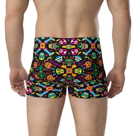 Mexican wrestlers colorful party Boxer Briefs-Boxer briefs