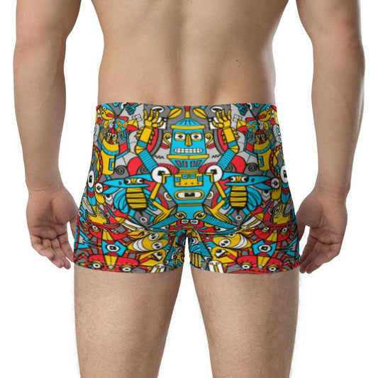Crazy robots rising from rust in lively junk yards Boxer Briefs-Boxer briefs