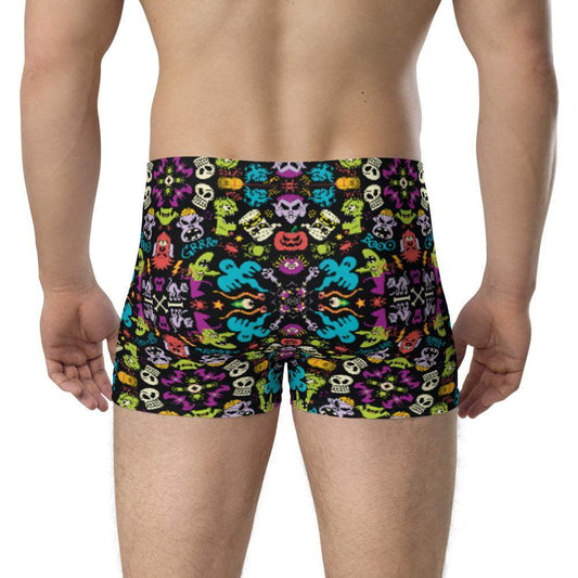 Spooky Halloween characters in a pattern design Boxer Briefs-Boxer briefs