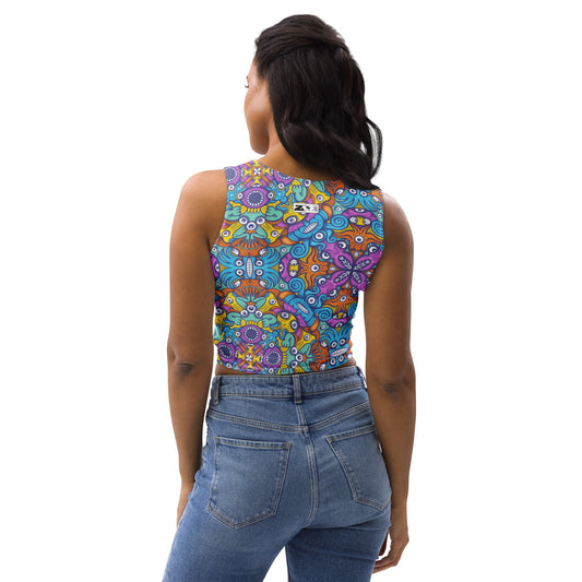 The ultimate sea beasts cast from the deep end of the ocean Crop Top. Back view