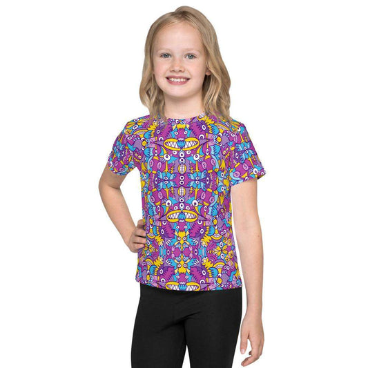 Doodle art compulsion is out of control Kids crew neck t-shirt-Kids crew neck t-shirt