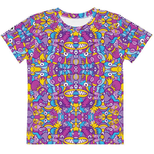 Doodle art compulsion is out of control Kids crew neck t-shirt-Kids crew neck t-shirt