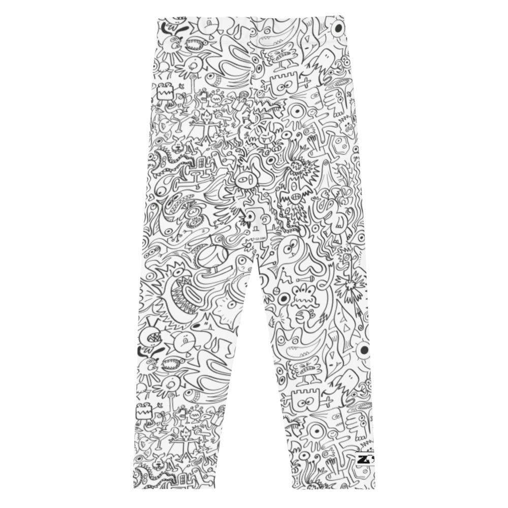 Impossible to stop doodling Kid's Leggings-Kids Leggings