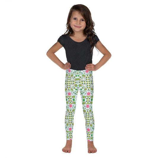 Funny frogs hunting flies Kid's Leggings-Kids Leggings