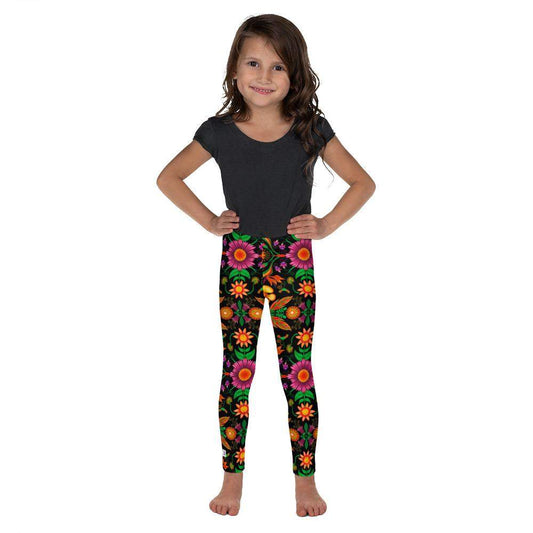 Wild flowers in a luxuriant jungle Kid's Leggings-Kids Leggings