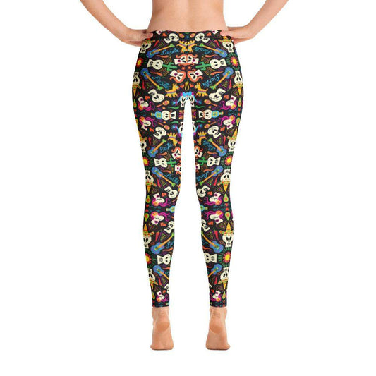 Day of the dead Mexican holiday Leggings-Leggings