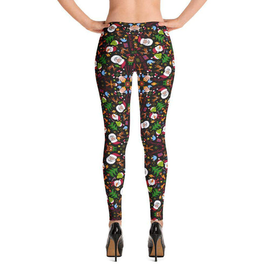 The joy of Christmas pattern design Leggings-Leggings
