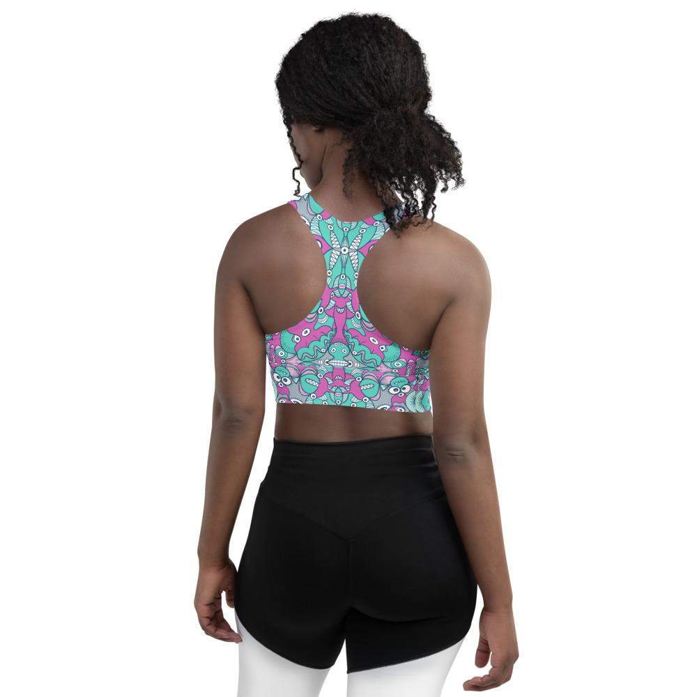 Sea creatures from an alien world Longline sports bra-Longline sports bras