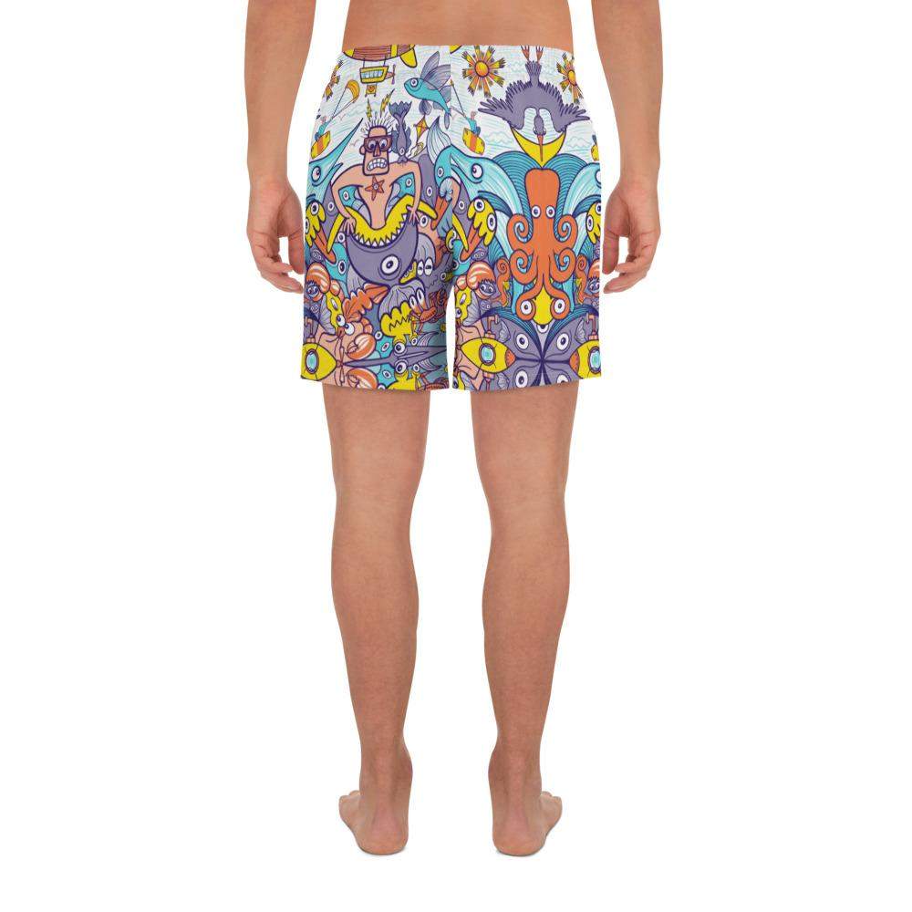 Ready for adventure this summer Men's Athletic Long Shorts-Athletic long shorts