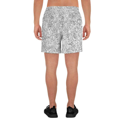 Impossible to stop doodling Men's Athletic Long Shorts-Athletic long shorts
