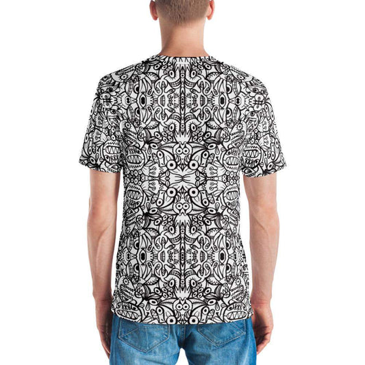 Brush style doodle critters Men's T-shirt-All-over print T-Shirts